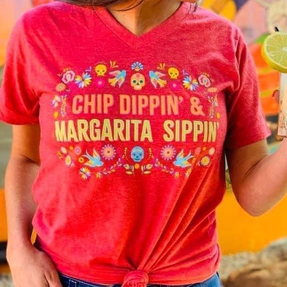 Chip Dippin’ Margarita Sippin’ Tee - Picture 1 of 2
